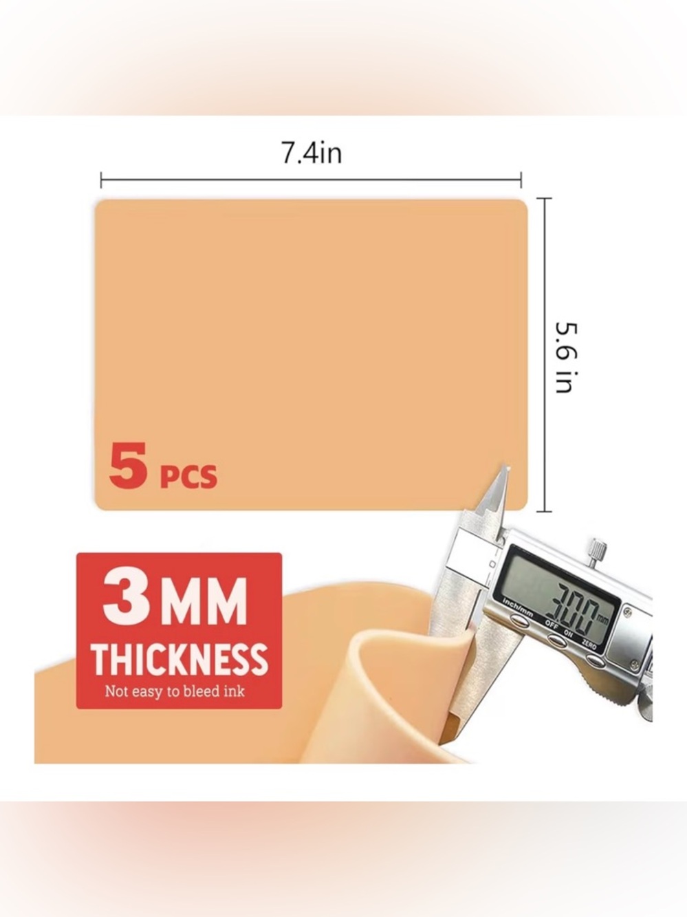 3MM Tattoo Skin Practice Kit - 15 Pcs Fake Skin and Stencil Paper Kit - Picture 2 of 6